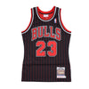 MITCHELL & NESS Canotta Basket Uomo Nba Authentic Jersey Hardwood Classics No 23 Michael Jordan 1995-96 Chibul Alternate Black Stripe da uomo