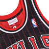 MITCHELL & NESS Canotta Basket Uomo Nba Authentic Jersey Hardwood Classics No 23 Michael Jordan 1995-96 Chibul Alternate Black Stripe da uomo