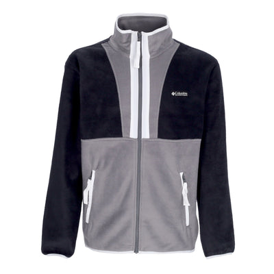 COLUMBIA Giubbotto Pile Uomo Back Bowl Full Zip Fleece Black/city Grey/white da uomo