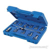 Set universale di chiavi per tappi di scarico in acciaio Silverline 12 pz Silverline