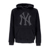 47 BRAND Felpa Cappuccio Uomo Mlb Imprint Burnside Hood Neyyan Jet Black da uomo