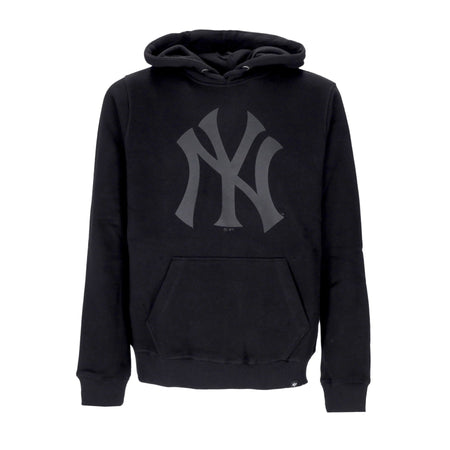 47 BRAND Felpa Cappuccio Uomo Mlb Imprint Burnside Hood Neyyan Jet Black da uomo