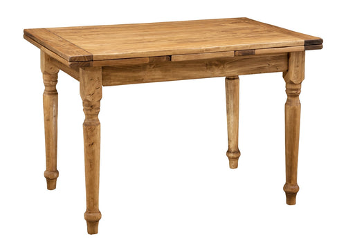 Biscottini Tavolo Country allungabile in legno massello di tiglio L120xPR80xH80 cm. Made in Italy