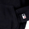 47 BRAND Felpa Cappuccio Uomo Mlb Base Runner Emb Burnside Hoodie Neyyan Jet Black da uomo