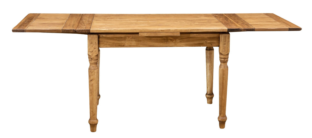 Biscottini Tavolo Country allungabile in legno massello di tiglio L120xPR80xH80 cm. Made in Italy