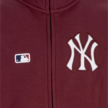 47 BRAND Felpa Collo Alto Uomo Mlb Islington Track Jacket Neyyan Dark Maroon da uomo