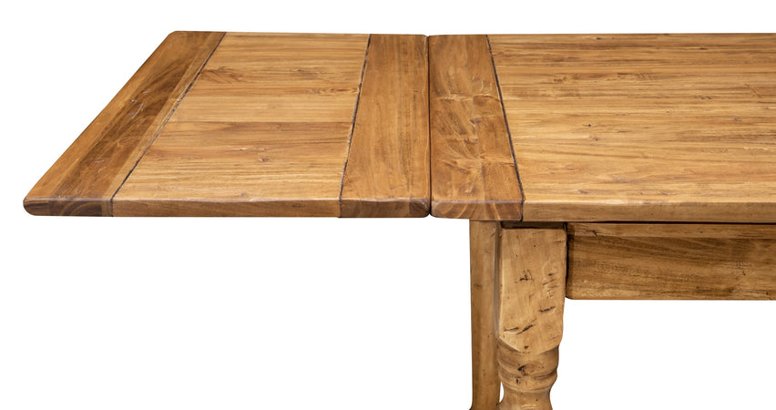 Biscottini Tavolo Country allungabile in legno massello di tiglio L120xPR80xH80 cm. Made in Italy