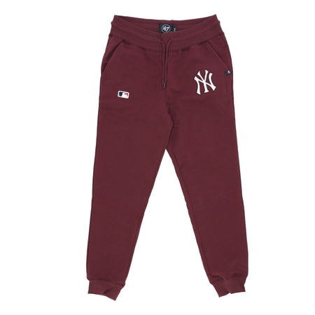47 BRAND Pantalone Tuta Felpato Uomo Mlb Burnside Track Pant Neyyan Dark Maroon da uomo