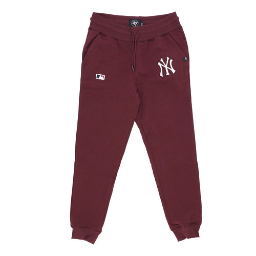 47 BRAND Pantalone Tuta Felpato Uomo Mlb Burnside Track Pant Neyyan Dark Maroon da uomo