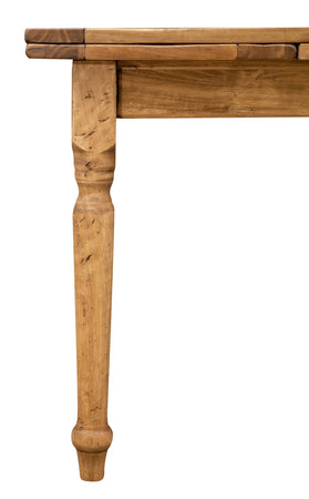 Biscottini Tavolo Country allungabile in legno massello di tiglio L120xPR80xH80 cm. Made in Italy