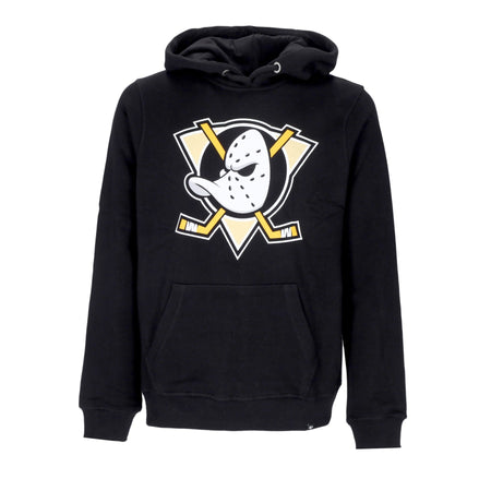 47 BRAND Felpa Cappuccio Uomo Nhl Imprint Burnside Hood Anaduc Jet Black da uomo