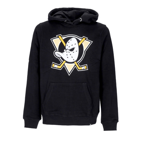 47 BRAND Felpa Cappuccio Uomo Nhl Imprint Burnside Hood Anaduc Jet Black da uomo