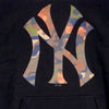 47 BRAND Felpa Cappuccio Uomo Mlb Imprint Burnside Hood Neyyan Jet Black da uomo