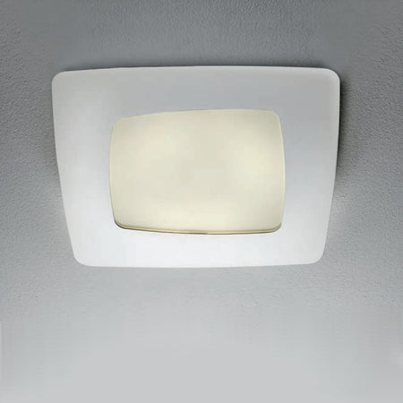 Plafoniera Illuminando STONE PL P 18W LED 1980LM 3000°K lampada soffitto parete metallo acrilico bianco moderno