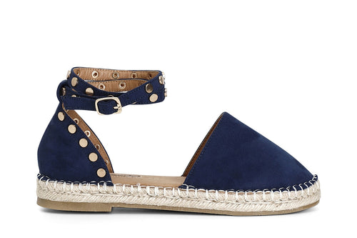 SANDALI IN TESSUTO SU FONDO CORDA