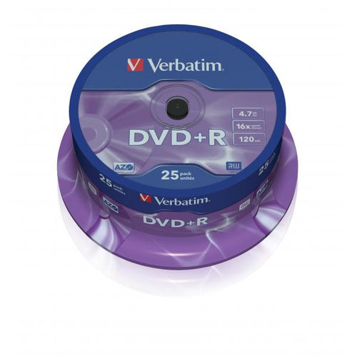 VERBATIM 25 DVD+R 4,7GB AZO 16X CAKE