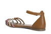 SANDALO IN PELLE CON TOPPONE MIGNON STRASS