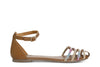 SANDALO IN PELLE CON TOPPONE MIGNON STRASS