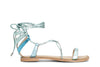 SANDALO SCHIAVA IN PELLE METALLIZZATA