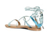 SANDALO SCHIAVA IN PELLE METALLIZZATA
