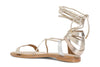 SANDALO SCHIAVA IN PELLE METALLIZZATA
