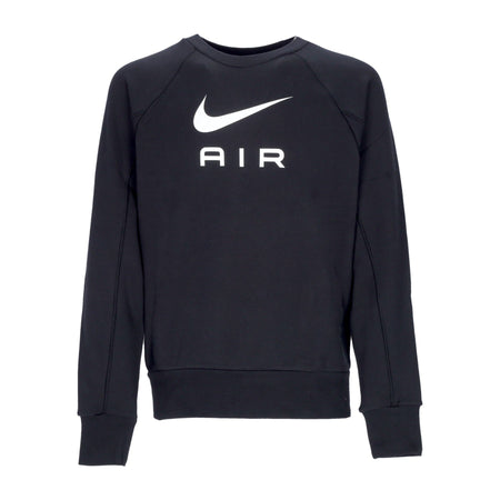 Nike Felpa Leggera Girocollo Uomo Sportswear Air French Terry Crew Black/white da uomo