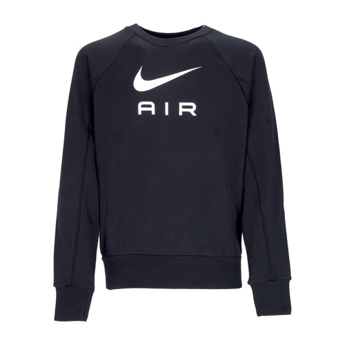 Nike Felpa Leggera Girocollo Uomo Sportswear Air French Terry Crew Black/white da uomo
