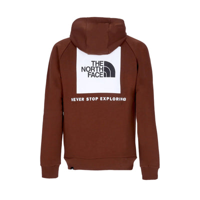 THE NORTH FACE Felpa Cappuccio Uomo Raglan Red Box Hd Dark Oak da uomo