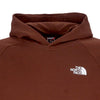 THE NORTH FACE Felpa Cappuccio Uomo Raglan Red Box Hd Dark Oak da uomo