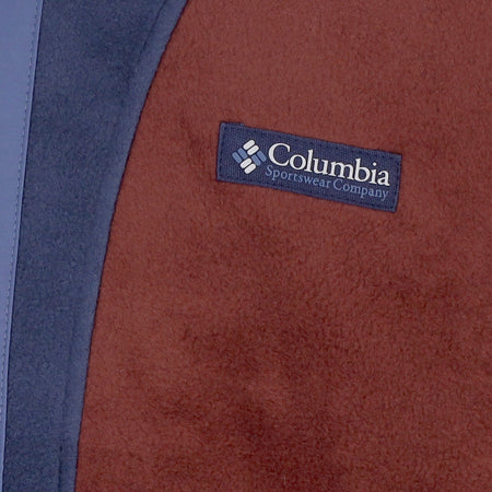 COLUMBIA Giubbotto Pile Uomo Back Bowl Full Zip Fleece Elderberry/coll Navy/dark Montain da uomo