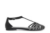 SANDALO IN PELLE CON MIGNON STRASS