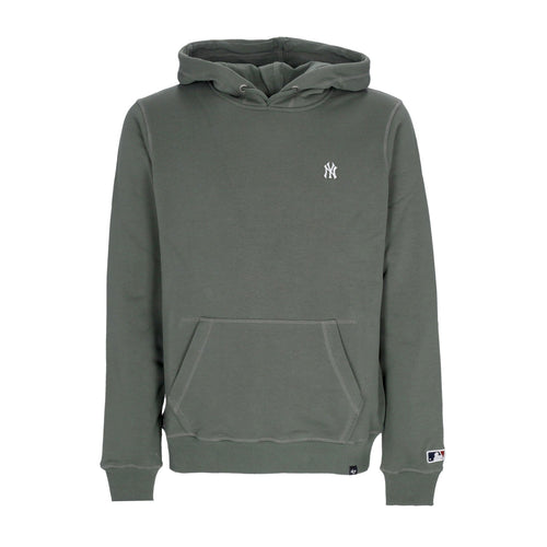 47 BRAND Felpa Cappuccio Uomo Mlb Burnside Base Runner Hood Neyyan Moss Green da uomo