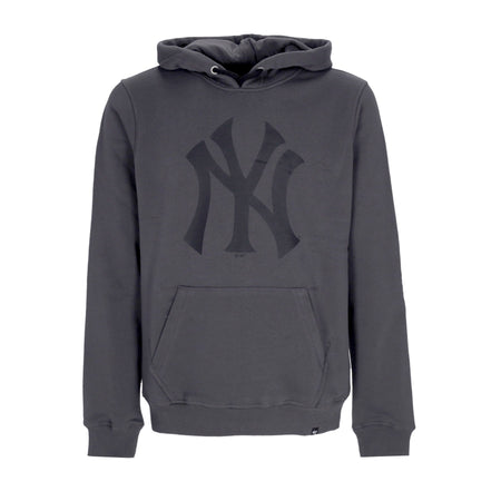 47 BRAND Felpa Cappuccio Uomo Mlb Imprint Burnside Hood Neyyan Charcoal da uomo