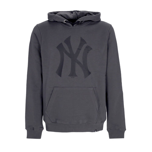 47 BRAND Felpa Cappuccio Uomo Mlb Imprint Burnside Hood Neyyan Charcoal da uomo