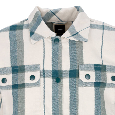 VANS Camicia Manica Lunga Donna Hal Plaid Shacket White da donna