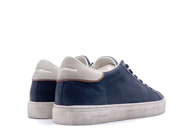 CRIME LONDON LOW TOP ESSENTIAL Sneakers uomo in pelle blu