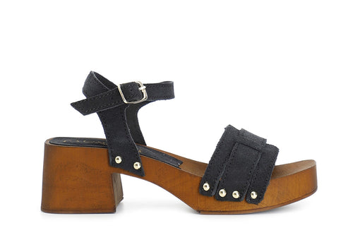 SANDALO IN PELLE SCAMOSCIATA
