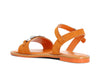 SANDALO IN PELLE SCAMOSCIATA CON ACCESSORIO GIOIELLO