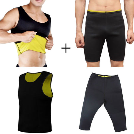 Canotta + Pantalone Snellente Uomo Hot Shapers Training Dimagrante Palestra Tg.