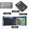 SEI G Portafoglio nero uomo portacarte blocco RFID