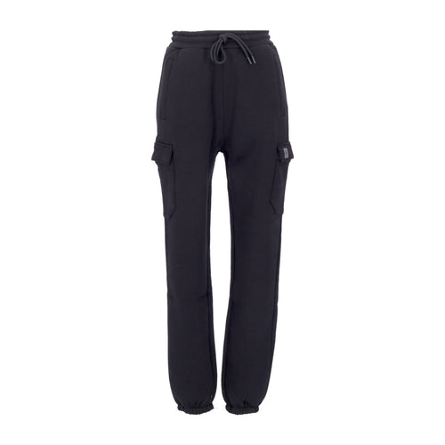 DOLLY NOIRE Pantalone Tuta Felpato Uomo Cargo Sweatpants Black da uomo