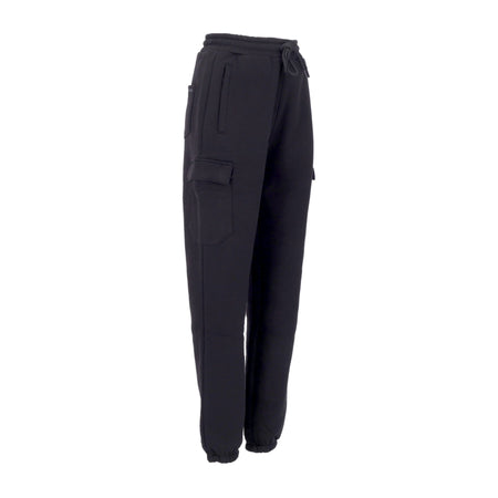DOLLY NOIRE Pantalone Tuta Felpato Uomo Cargo Sweatpants Black da uomo