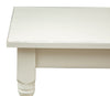 Biscottini Tavolo Country in legno massello di tiglio finitura bianca anticata L70xPR70xH78 cm. Made in Italy