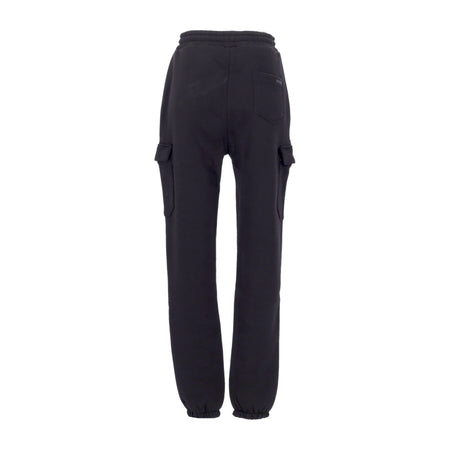 DOLLY NOIRE Pantalone Tuta Felpato Uomo Cargo Sweatpants Black da uomo