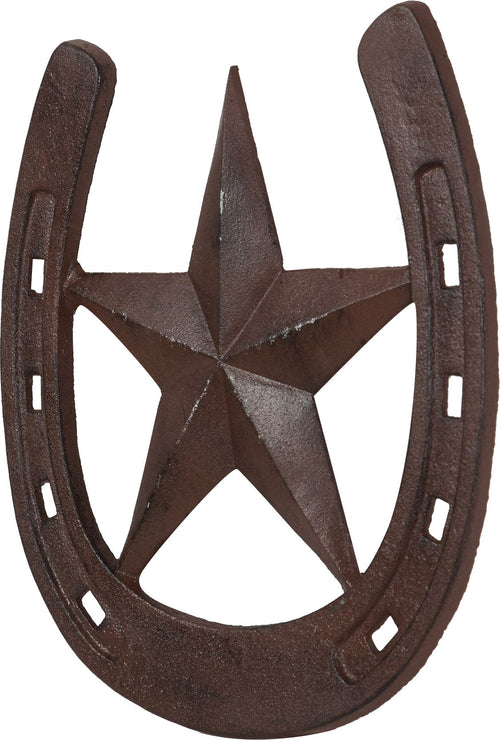 Biscottini Ferro di cavallo stella in ghisa con finitura ruggine anticata Simpatico