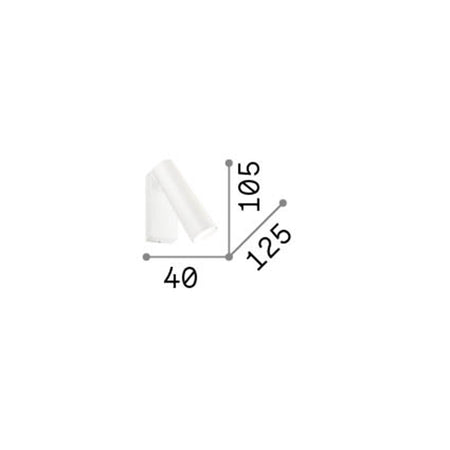 Applique Moderna Pipe Metallo Nero Led 7W 3000K Luce Calda