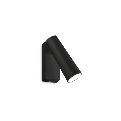 Applique Moderna Pipe Metallo Nero Led 7W 3000K Luce Calda