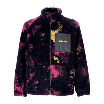 IUTER Orsetto Uomo Tie Dye Fur Zip Neck Purple da uomo