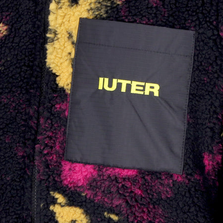 IUTER Orsetto Uomo Tie Dye Fur Zip Neck Purple da uomo