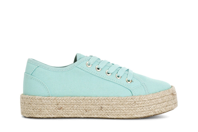 SNEAKERS IN TESSUTO CON FONDO CORDA